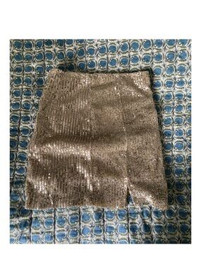 love on a hanger Gold Sequin Mini Skirt